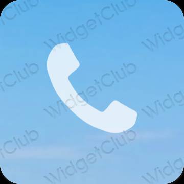 Естетски Плави Phone иконе апликација