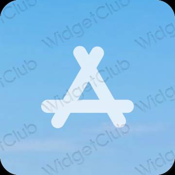 Esthétique bleu AppStore icônes d'application