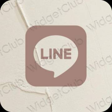 Estetico Marrone LINE icone dell'app