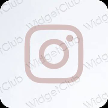 Естетичен пастелно розово Instagram икони на приложения