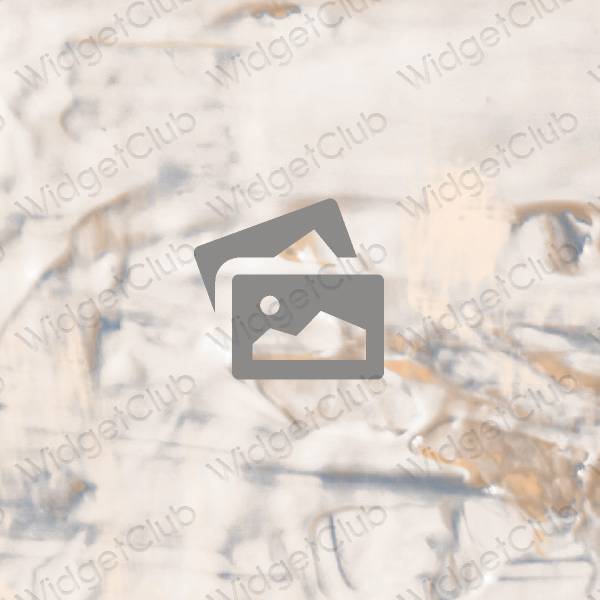 Aesthetic gray Photos app icons