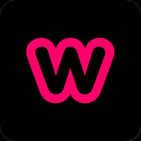 جمالية Weebly أيقونات التطبيقات