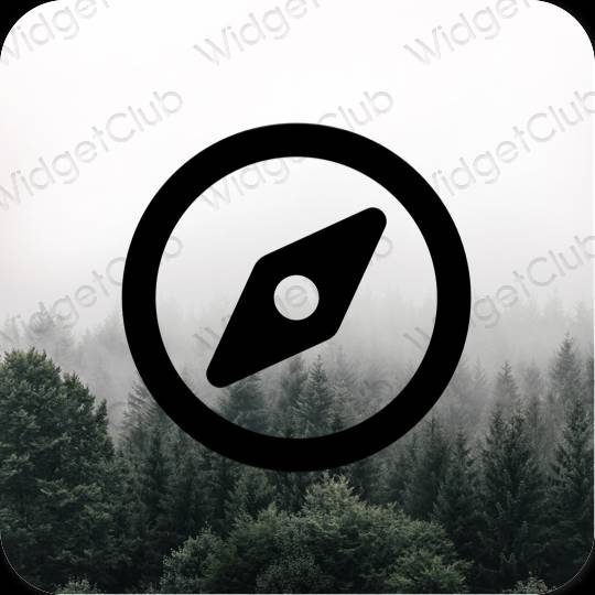 Estetico Nero Safari icone dell'app