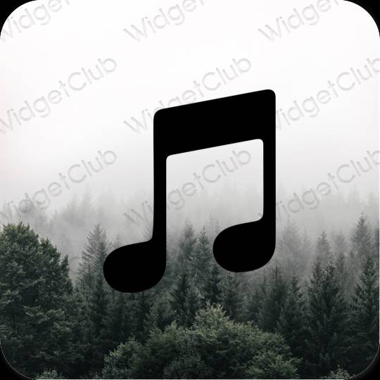 Pictograme pentru aplicații Apple Music estetice