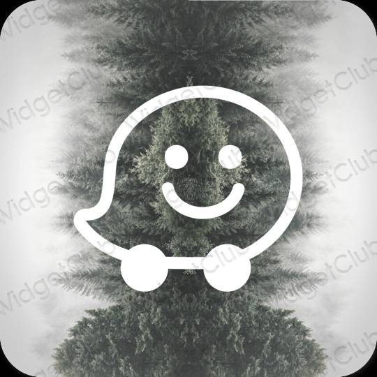 Естетске Waze иконе апликација