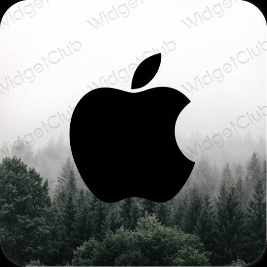 эстетический черный Apple Store значки приложений