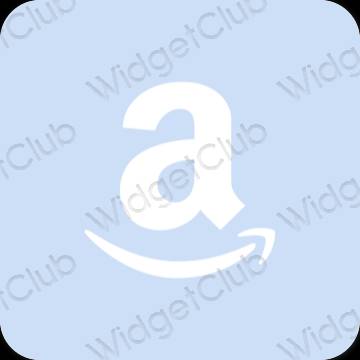 Estetický pastelově modrá Amazon ikony aplikací