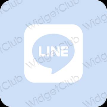 Естетски љубичаста LINE иконе апликација