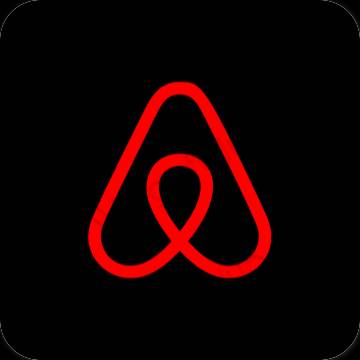 אייקוני אפליקציה Airbnb אסתטיים