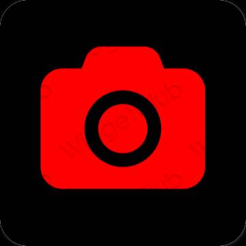 Αισθητικός το κόκκινο Camera εικονίδια εφαρμογών
