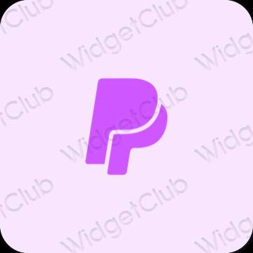 Estetsko vijolična Paypal ikone aplikacij