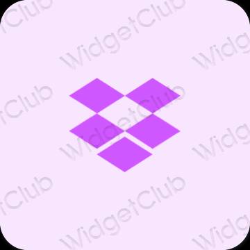 Estetik ungu Dropbox ikon aplikasi