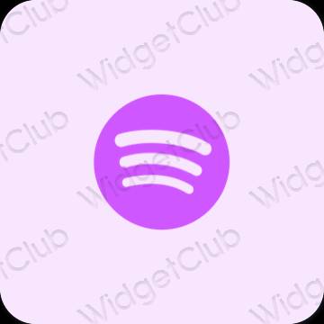 Estetik ungu Spotify ikon aplikasi