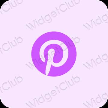 Ästhetisch Violett Pinterest App-Symbole