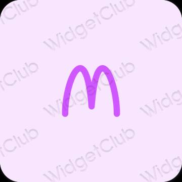 Estetyka fioletowy LINE MUSIC ikony aplikacji