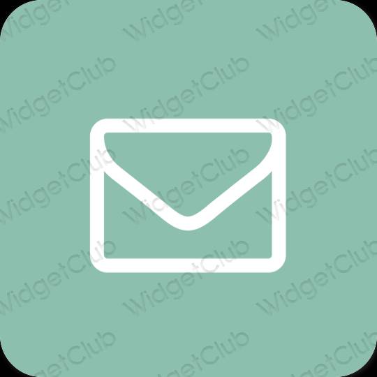 Estetisk pastellblå Mail app ikoner