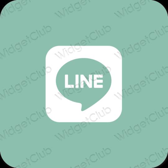 미적인 파스텔 블루 LINE 앱 아이콘