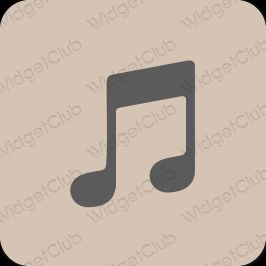 Stijlvol beige Music app-pictogrammen