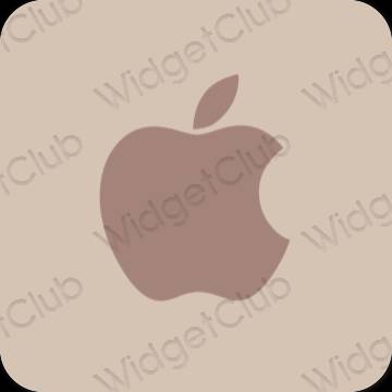 Estetyka beżowy Apple Store ikony aplikacji