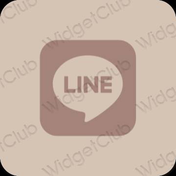 Estetik kuning air LINE ikon aplikasi