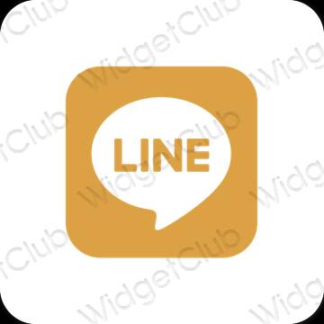 Icônes d'application LINE esthétiques