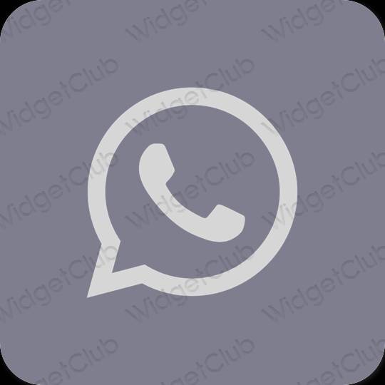 Pictograme pentru aplicații WhatsApp estetice
