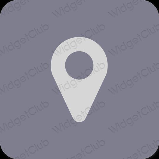Estética Google Map ícones de aplicativos