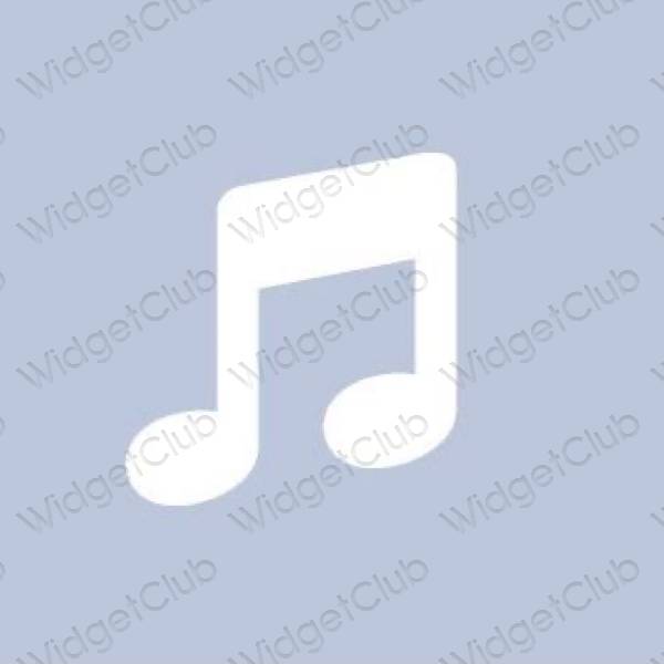 Estetis ungu Apple Music ikon aplikasi
