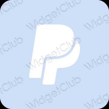 Естетски пастелно плава Paypal иконе апликација