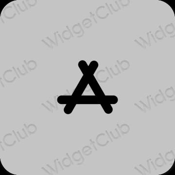 Estetický šedá AppStore ikony aplikací