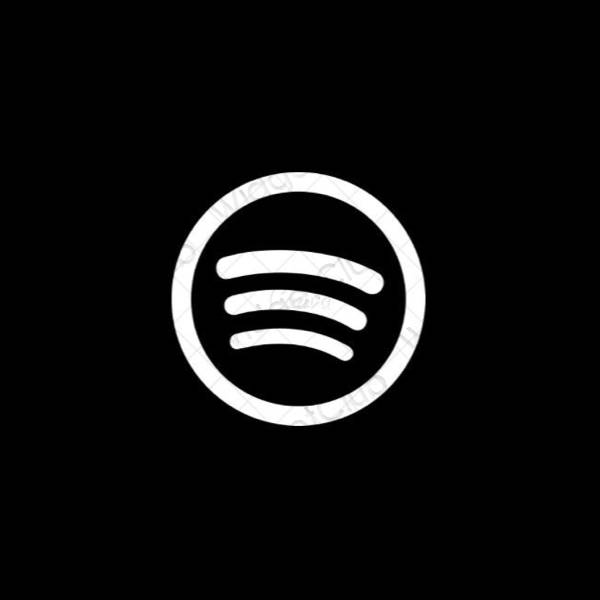 Estetik hitam Spotify ikon aplikasi