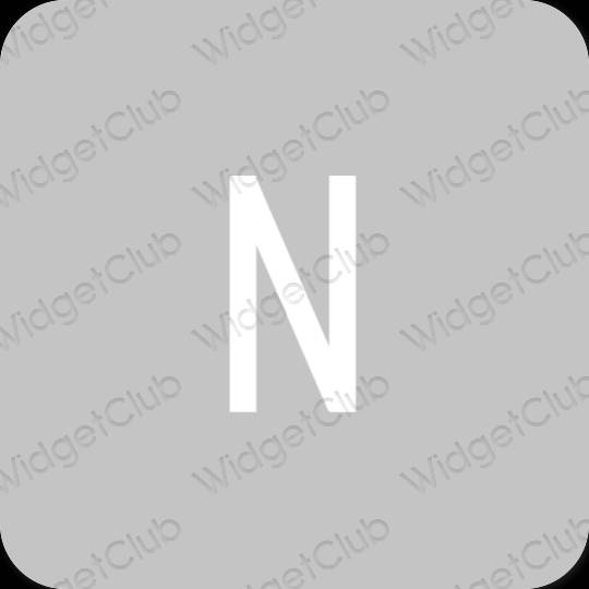 Estetico grigio Netflix icone dell'app