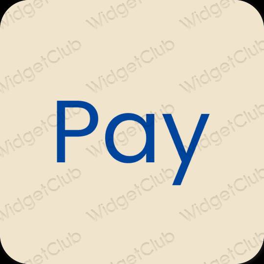 Estetsko bež PayPay ikone aplikacij