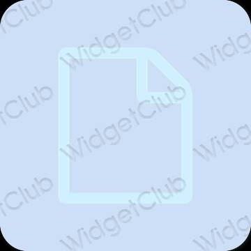 Естетичен лилаво Notes икони на приложения