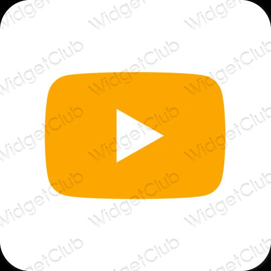 Estetsko oranžna Youtube ikone aplikacij