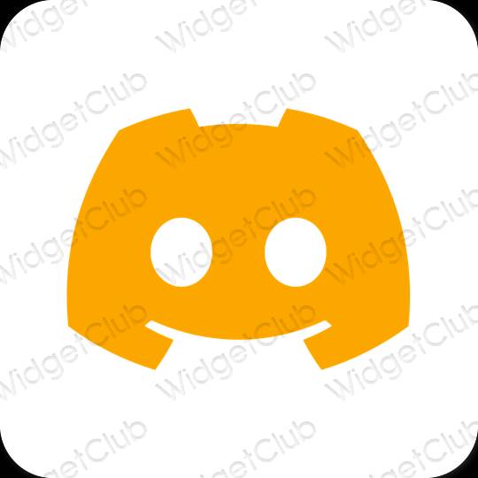 Estetsko oranžna discord ikone aplikacij