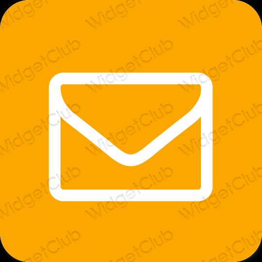 Естетичний помаранчевий Mail значки програм