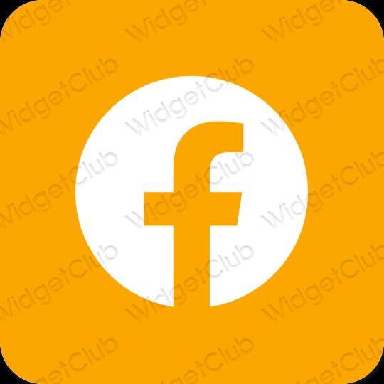 Estetsko oranžna Facebook ikone aplikacij