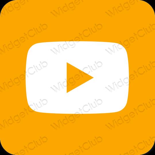 Estetisk orange Youtube app ikoner