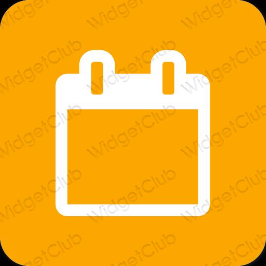 Ästhetisch Orange Calendar App-Symbole