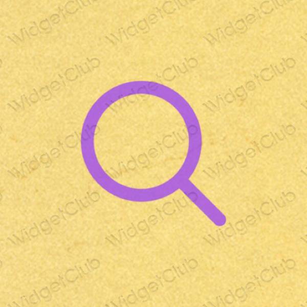Æstetisk gul Safari app ikoner