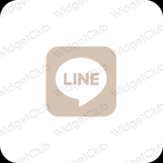 Icônes d'application LINE esthétiques