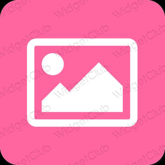 Естетичен лилаво Photos икони на приложения