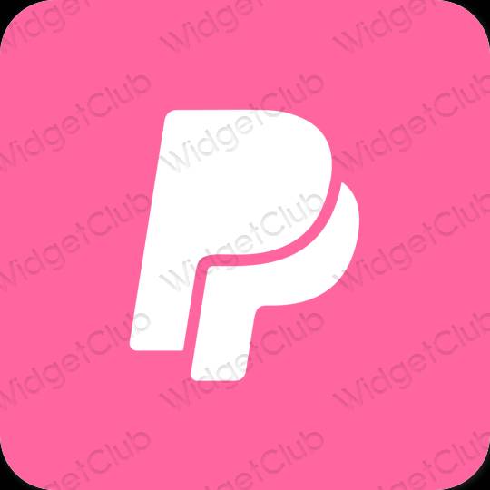 审美的 紫色的 Paypal 应用程序图标