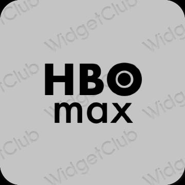 Æstetisk grå HBO MAX app ikoner