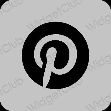 אֶסתֵטִי אפור Pinterest סמלי אפליקציה