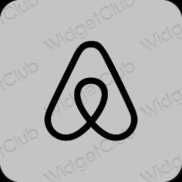Естетски сива Airbnb иконе апликација