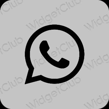 Thẩm mỹ xám WhatsApp biểu tượng ứng dụng