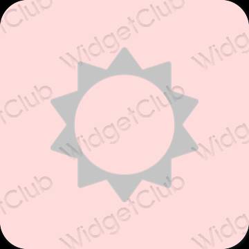Estetisk pastell rosa Music app ikoner