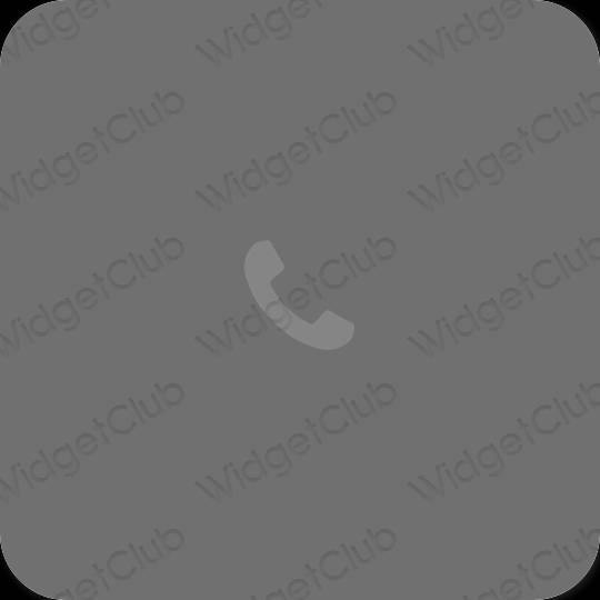 Estetisk grå Phone app ikoner